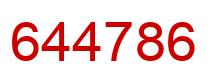 Number 644786 red image