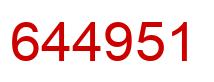 Number 644951 red image