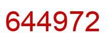 Number 644972 red image