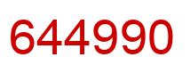 Number 644990 red image