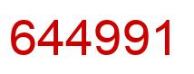 Number 644991 red image