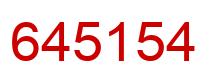 Number 645154 red image