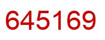 Number 645169 red image