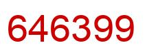 Number 646399 red image