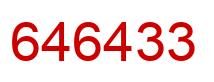 Number 646433 red image
