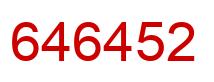 Number 646452 red image