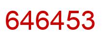 Number 646453 red image