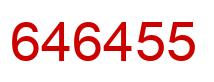 Number 646455 red image