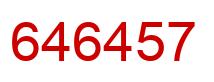 Number 646457 red image