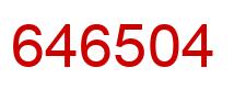Number 646504 red image