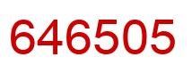 Number 646505 red image