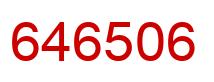 Number 646506 red image