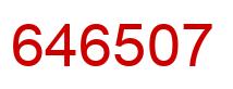 Number 646507 red image