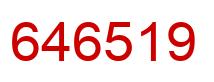 Number 646519 red image