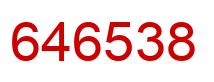 Number 646538 red image