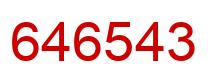 Número 646543 imagen rojo