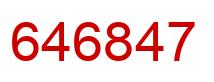 Number 646847 red image