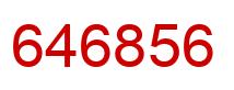 Number 646856 red image
