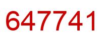 Number 647741 red image
