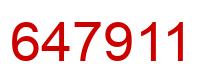 Number 647911 red image