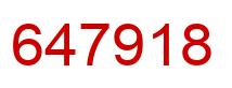 Number 647918 red image
