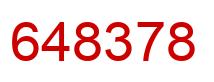 Number 648378 red image