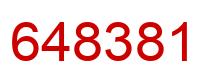 Number 648381 red image
