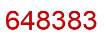 Number 648383 red image