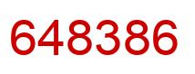 Number 648386 red image