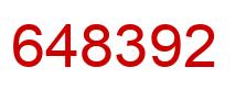 Number 648392 red image