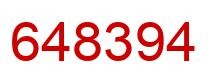 Number 648394 red image