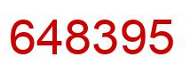 Number 648395 red image