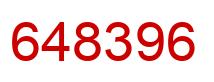 Number 648396 red image
