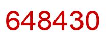 Number 648430 red image
