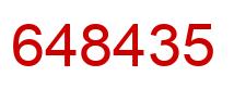 Number 648435 red image