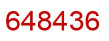 Number 648436 red image