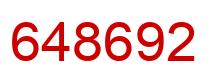 Number 648692 red image