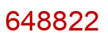 Number 648822 red image