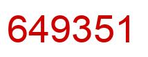 Number 649351 red image