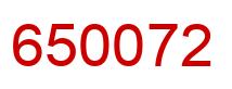 Number 650072 red image