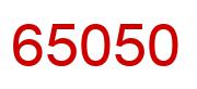 Number 65050 red image