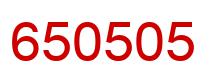 Number 650505 red image