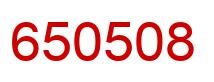 Number 650508 red image
