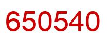 Number 650540 red image