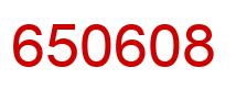 Number 650608 red image