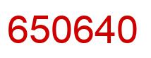 Number 650640 red image