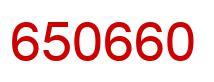 Number 650660 red image