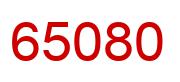 Number 65080 red image