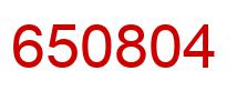 Number 650804 red image