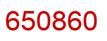 Number 650860 red image